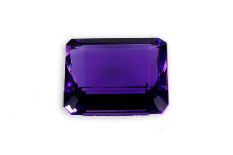 emerald cut amethyst from Madagascar